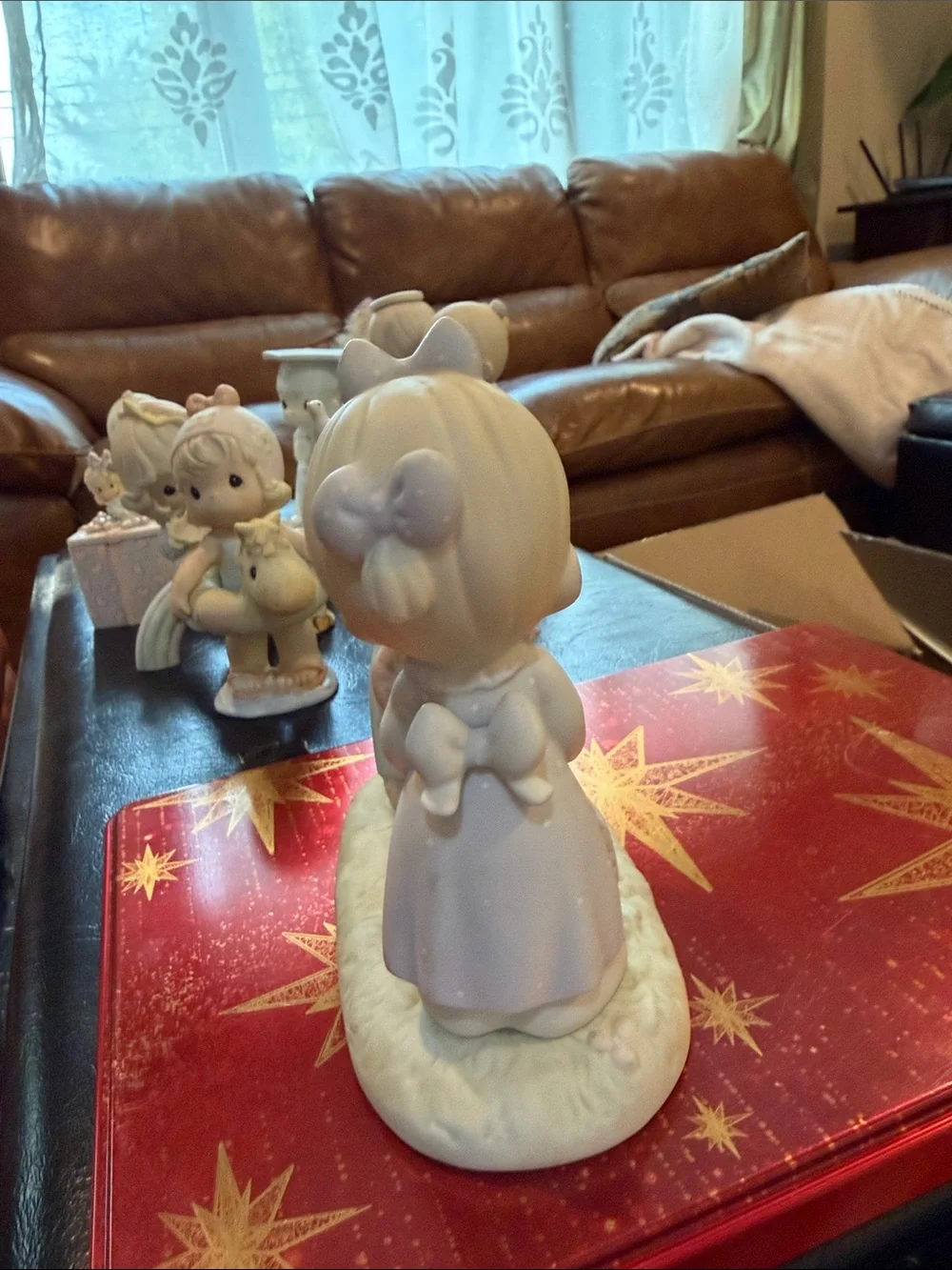 Precious Moments Pastel Porcelain Figurine - White and Soft Pink